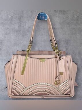 Coach Dreamer 27 With Colorblock Deco Quilting And Rivets EUC
